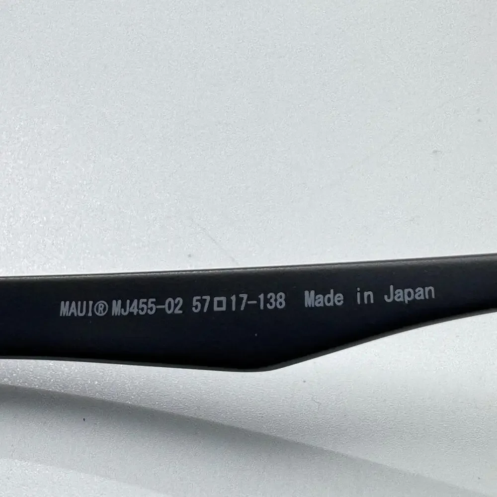 Maui Jim Sunglasses Honokalani MP-BG MJ455-02 Black Square Gray Polarized Lens